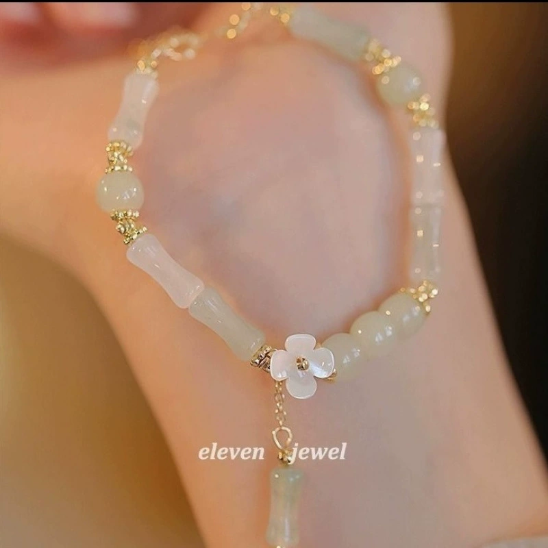 Новый украшенный браслет в китайском стиле для женщин, бамбуковый браслет в национальном стиле, нишевый браслет в стиле ретро, ​​нежный подарок для лучшего друга