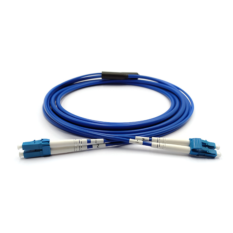 LC-LC防鼠咬单模双芯铠装光纤跳线室内外通信光纤轻型软尾纤100米