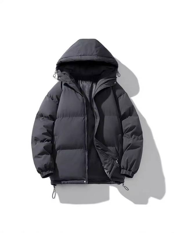 Winter New Down Cotton Jacket Jacket Men's Loose Casual Hooded Bread Clothes Thickened Warm Cotton Jacket Men's Jacket