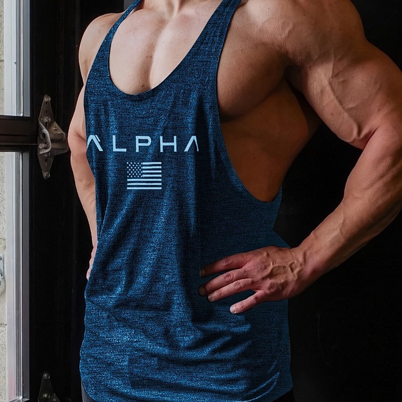Men's Fitness Vest Loose Sleeveless Top For Sports Running Basketball Training_viptrois.com