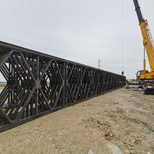 200型贝雷桥建筑贝雷架钢桥短期租赁施工钢便桥片高强度钢桥