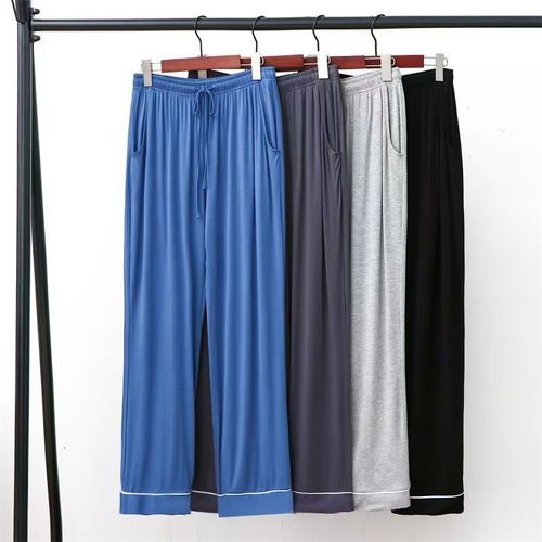 Men's Pure Cotton Pajama Pants - Long Spring and Autumn 2025 Pure Cotton Loose Plus Size Plaid High-Quality Outerwear Home Pants