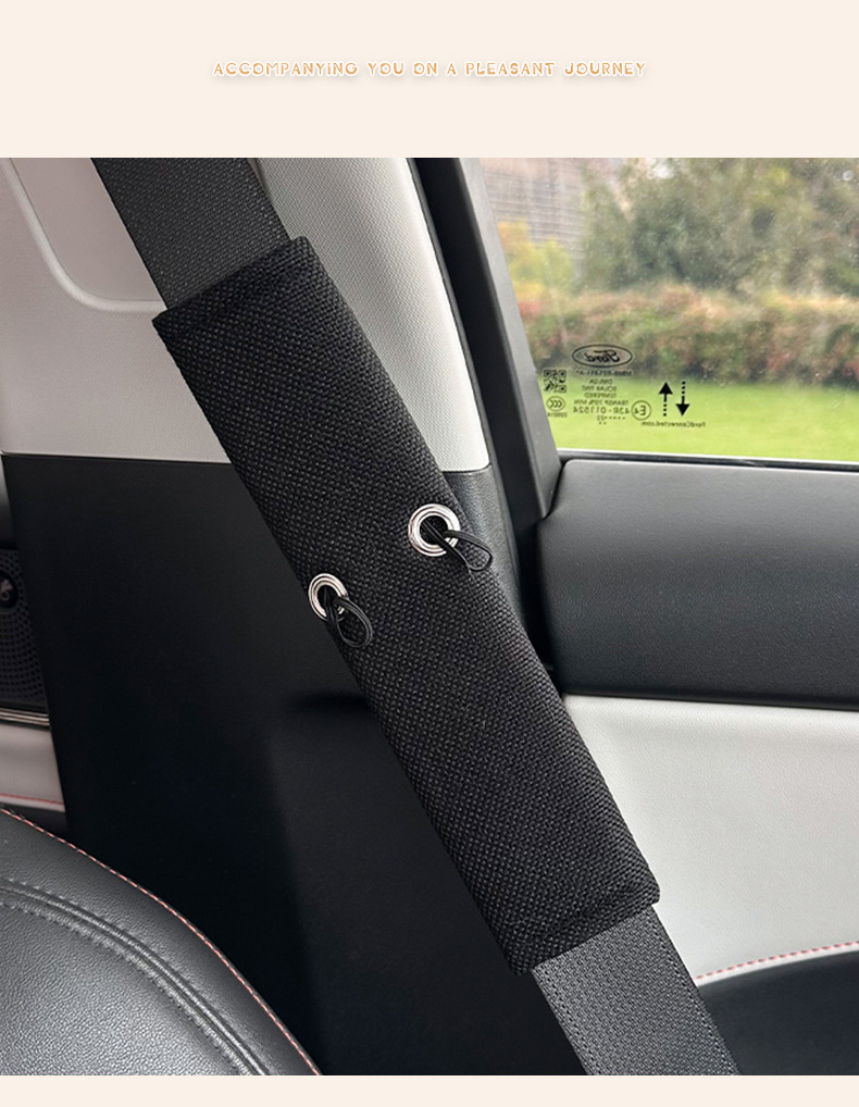 Car Seat Belt Shoulder Protector with Holes DIY Removable Doll Decoration Kidsren's Car Seat Belt Protective Cover