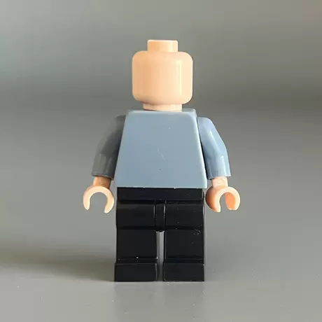Body minifigure - upper light blue and lower black