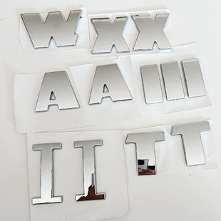 Abs Metal Number Letter Sign Three-Dimensional Sign Car Body Sticker