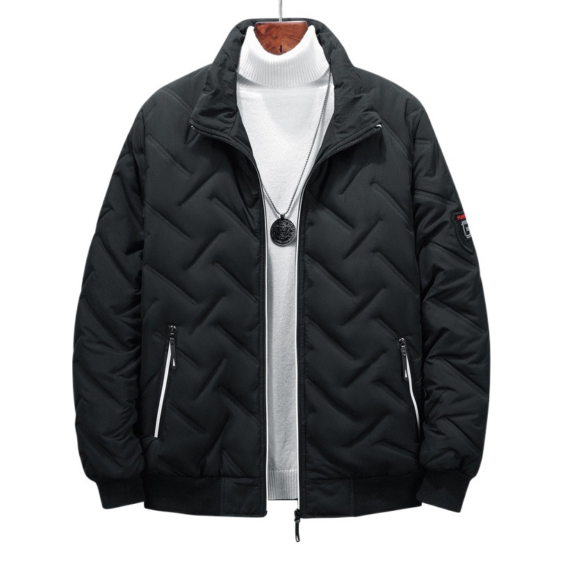 Cuello alto de algodón de los hombres abrigo de algodón acolchado abrigo de invierno ropa corta chaqueta acolchada de algodón de moda coreana ropa de trabajo chaqueta acolchada de algodón transfronteriza en stock