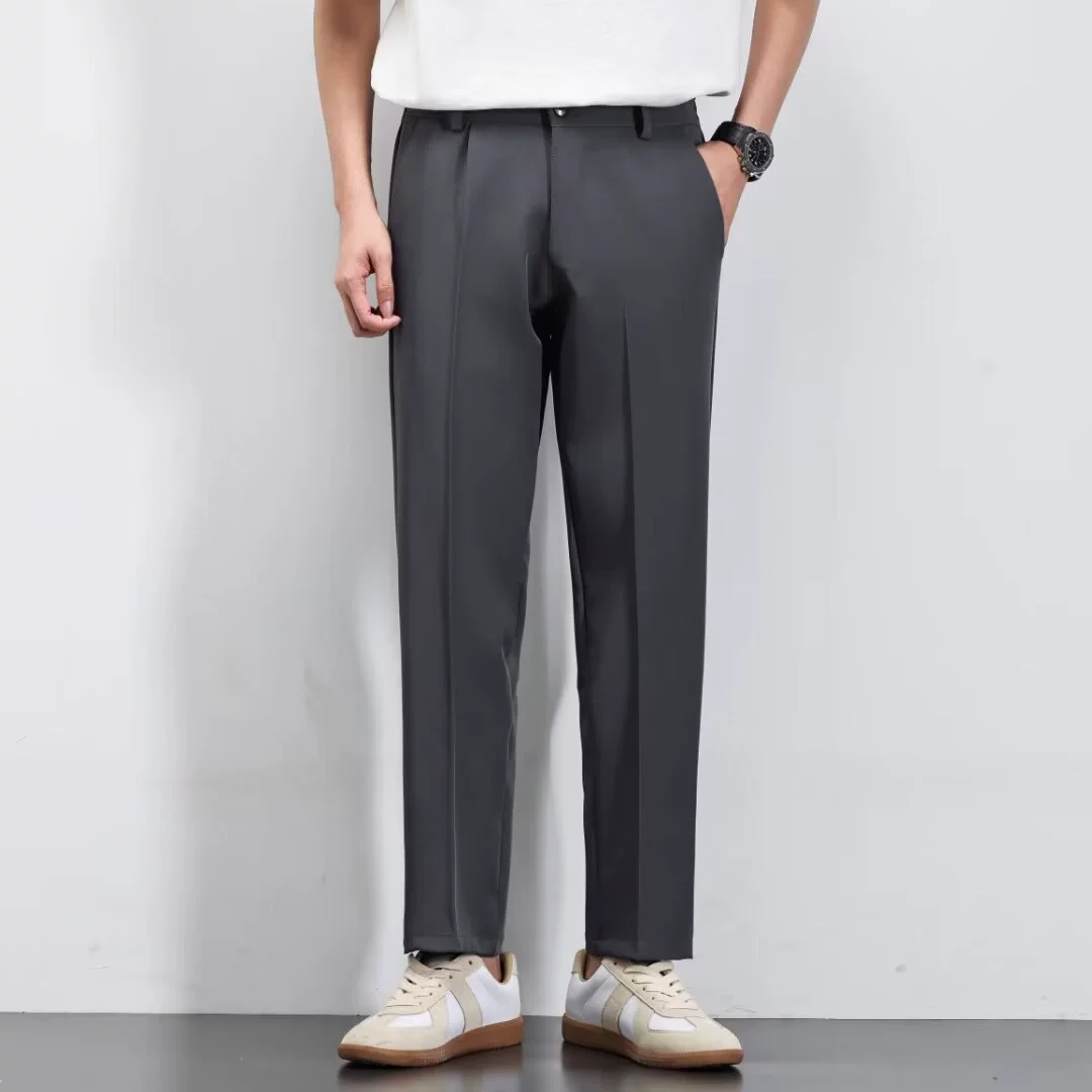 Новые мужские брюки свободные прямые брюки против морщин