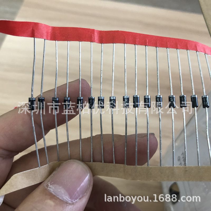 肖特基二极管 插件 编带 SR160 排带 直插 封装DO-41 1A60V 5K/盒