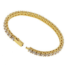 TennisChain316L不锈钢镶嵌3-5MM锆石网球手链 潮牌钛钢男士手链