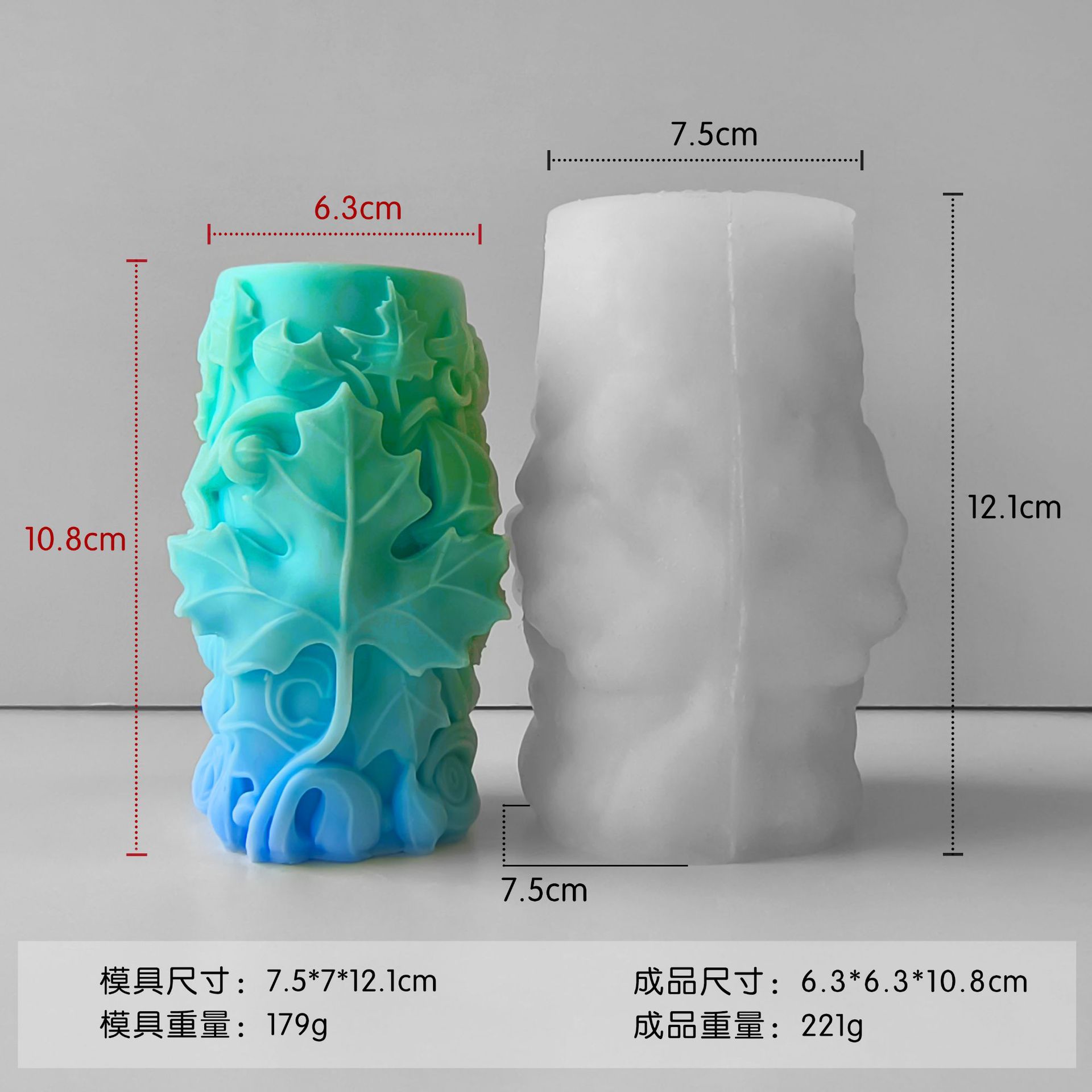 Jiahui Mei estampo molde de silicona molde de vela cilíndrica DIY perfume piedra de expansión con regalo de mano jabón hecho a mano