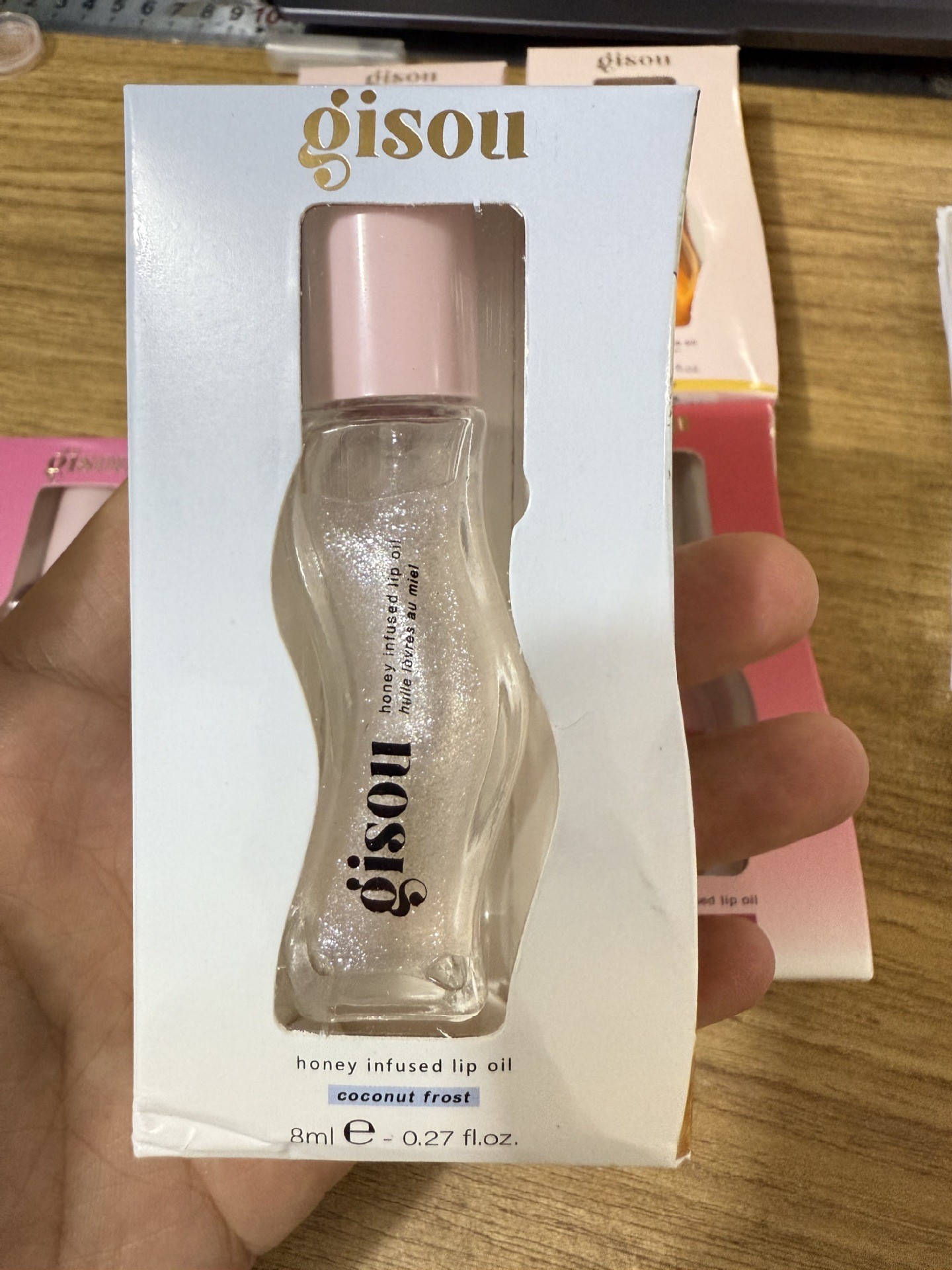 Nuevos productos de venta transfronteriza GISOU aceite de protección labial humectante reparación para eliminar las marcas labial, frambuesa ciruela brillante esmalte labial