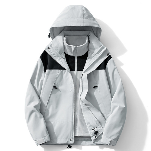 Imperial Universe Divine Dragon Outdoor Three-in-One Waterproof Windproof Hiking Jacket for Men and Women, Removable Two-Piece Suit, Men's Outerwear