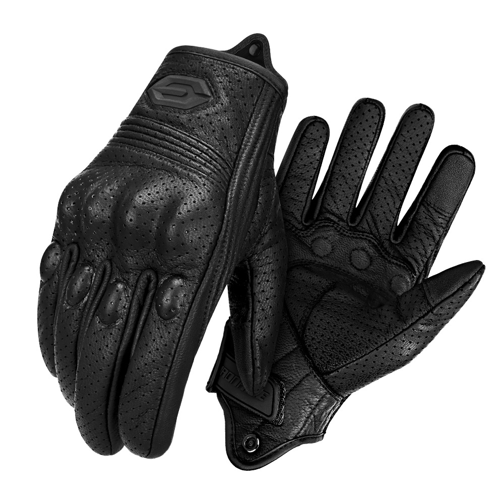 Nuevos guantes transfronterizos de motocicleta de cuero transpirables anti-caídas y resistentes al desgaste al aire libre guantes de motocicleta de carreras