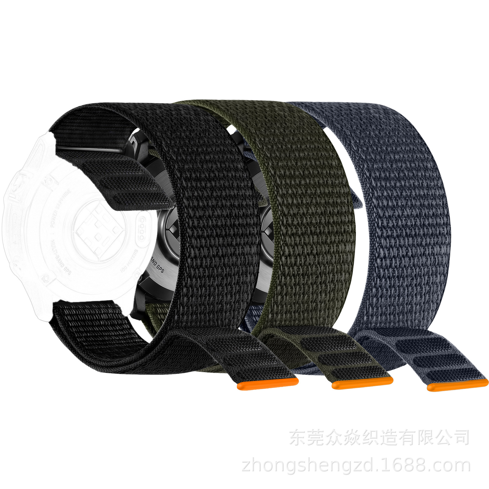 Nylon Kanvas Saat Qayışı Garmin Fenix və Samsung üçün 20/22/26mm