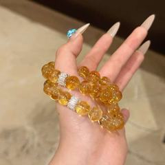 天然黄水晶黄塔山黄阿塞10mm水晶手串は彼女にプレゼントします。
