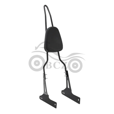 Motorcycle accessories suitable for Harley cruise car Dai Na modified pointed bow rear backrest rear shelf passenger backrest (Motorcycle cushion) - black