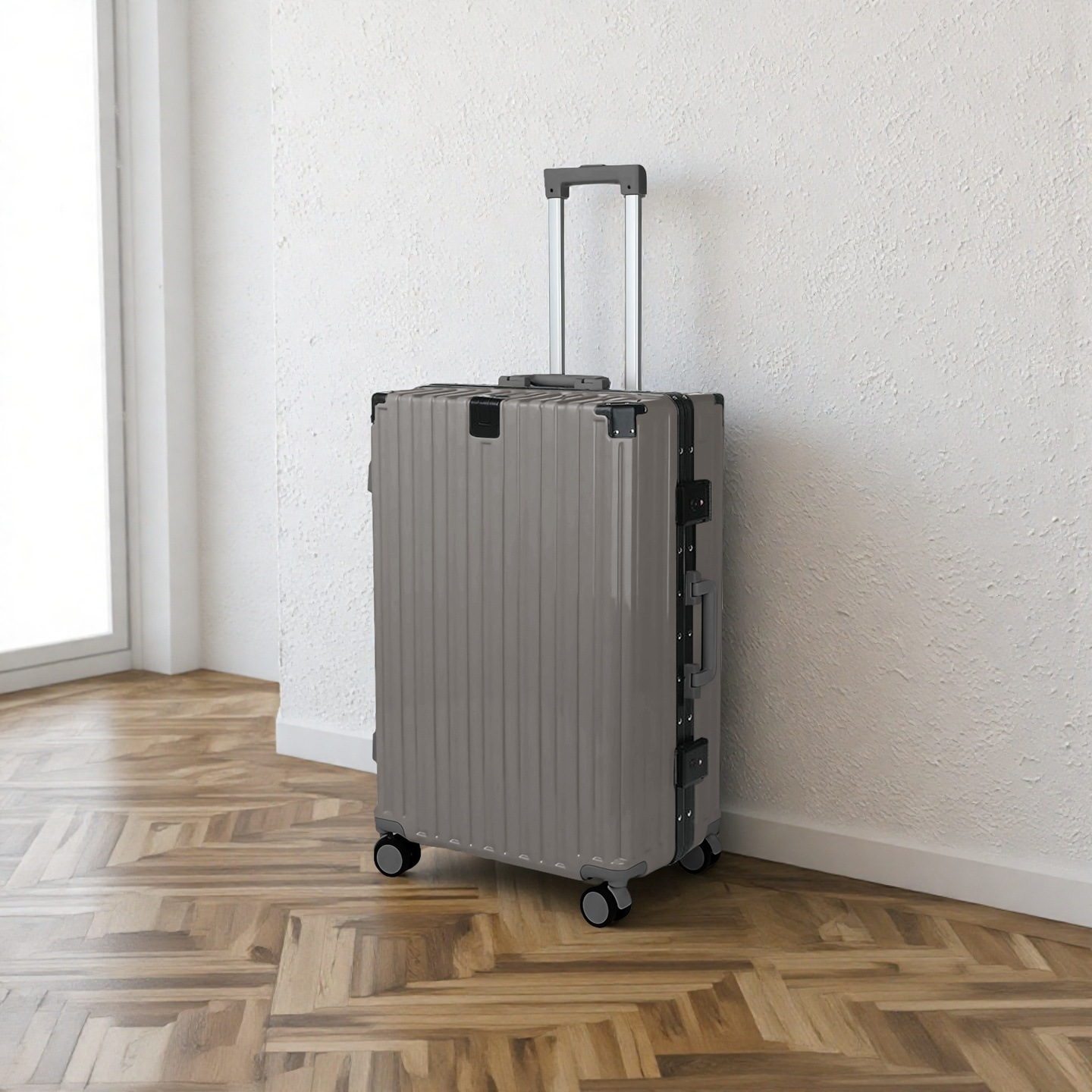 [Fábrica de selección estricta] 20 pulgadas maleta de marco de aluminio caja de cifrado de gran capacidad nueva caja de tracción 24 pulgadas ruedas universales