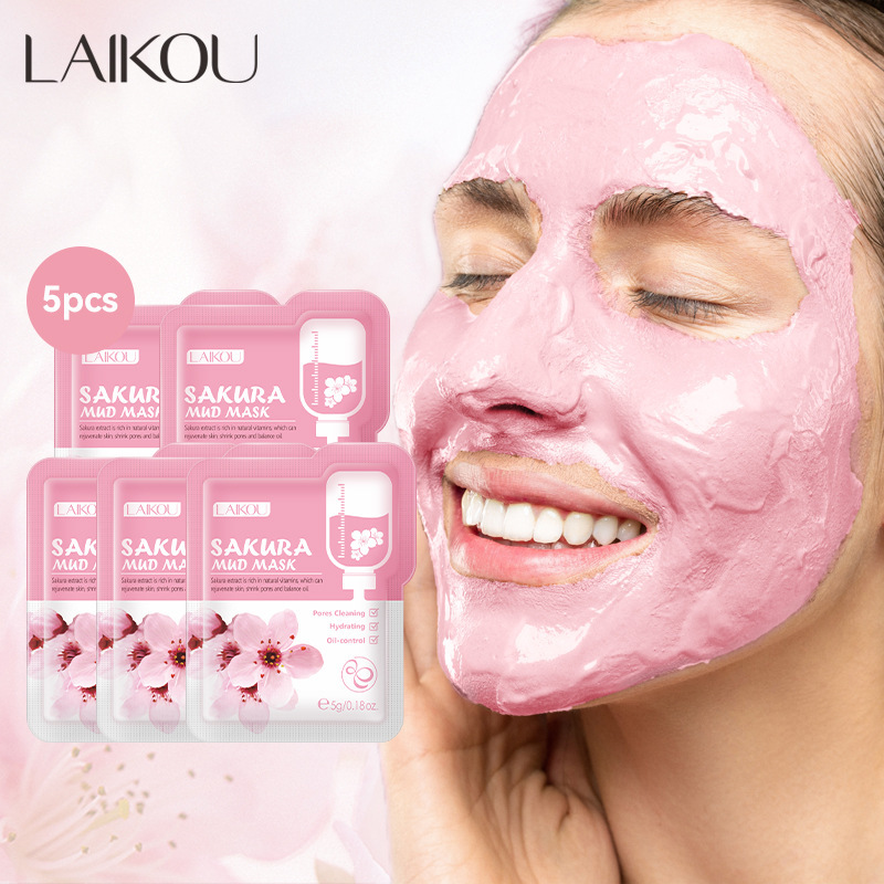 7pcs Sakura Mud Face Mask Cleansing Whit...