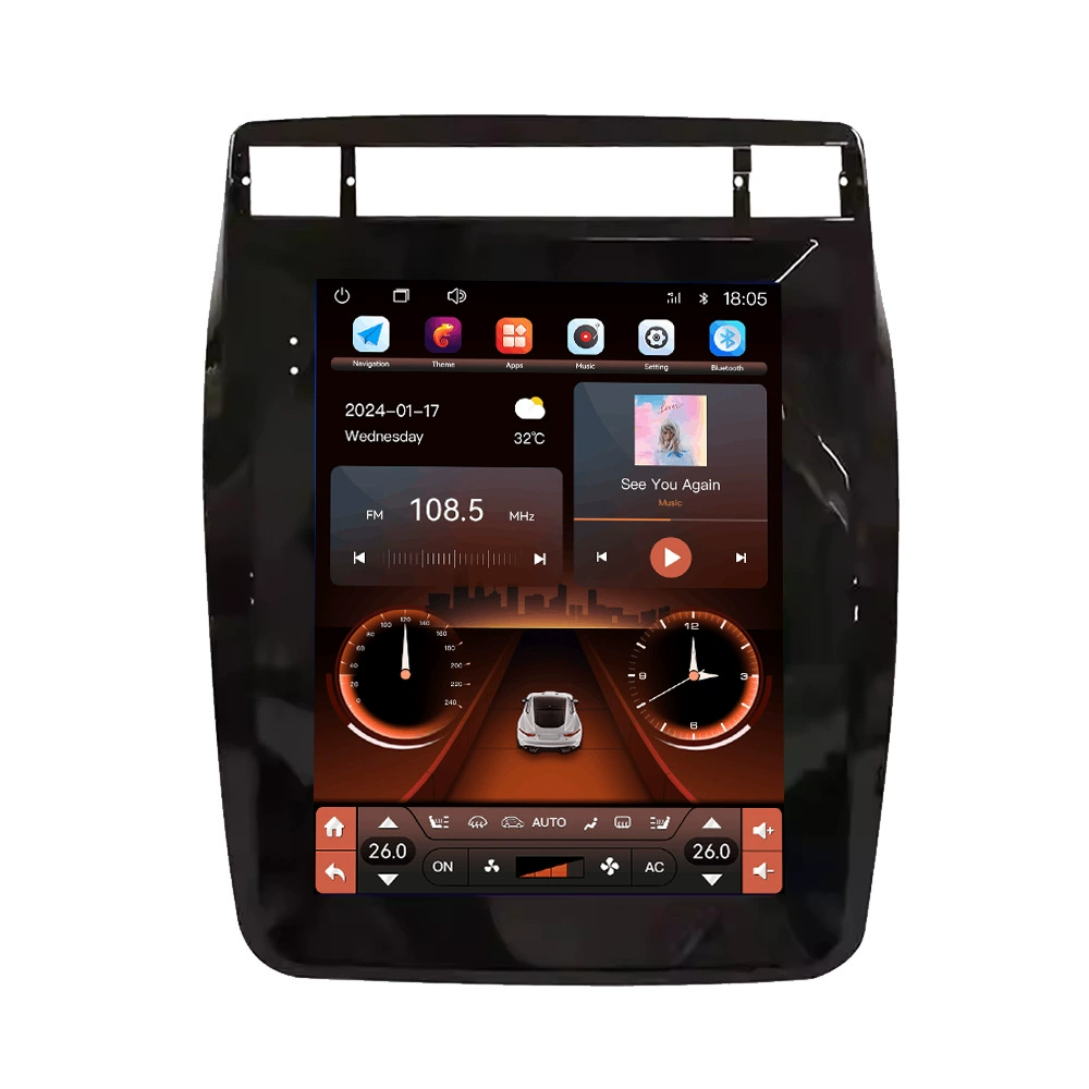 10-17 моделей нового Touareg 10.4inch с восьмиядерным процессором, сенсорным экраном, Android, GPS-навигацией, автомобильной аудиосистемой и панелью для модификации видео.