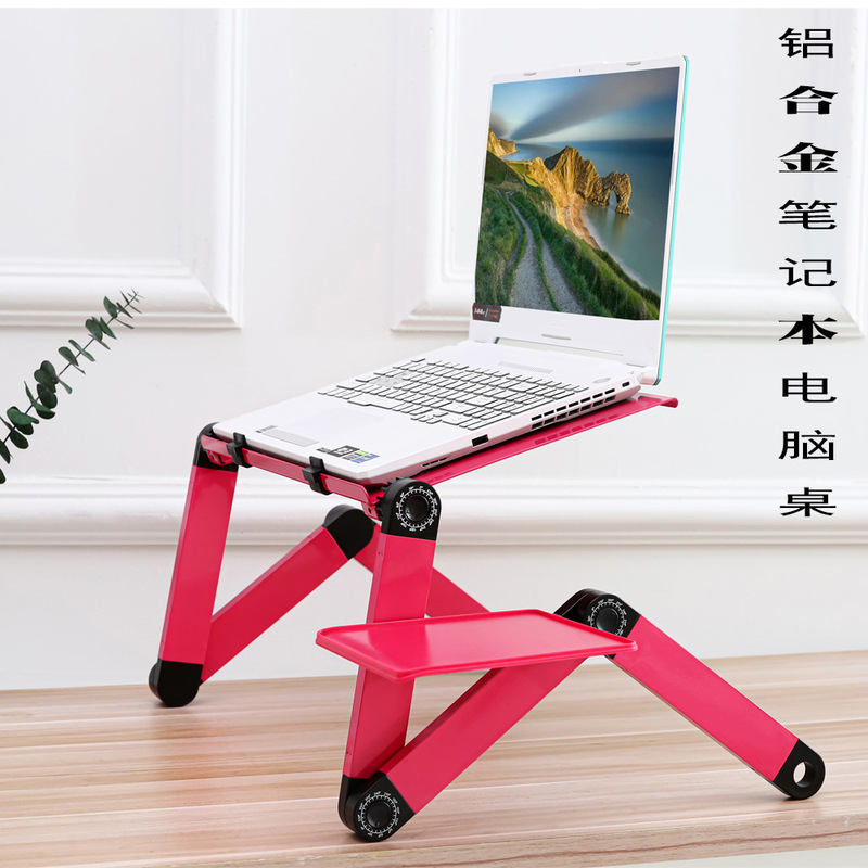 Factory direct supply dormitory folding lazy office bed desk flat bracket aluminum alloy laptop desk