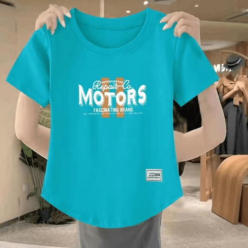 New Chinese Style National Style Women's White Summer Retro Heavy Work Print T-Shirt Short Sleeve Bodice