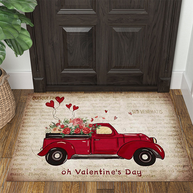 Transfronterizo europeo y americano Día de San Valentín alfombra sala de estar alfombra roja Festival festivo estera regalo alfombra de la boda