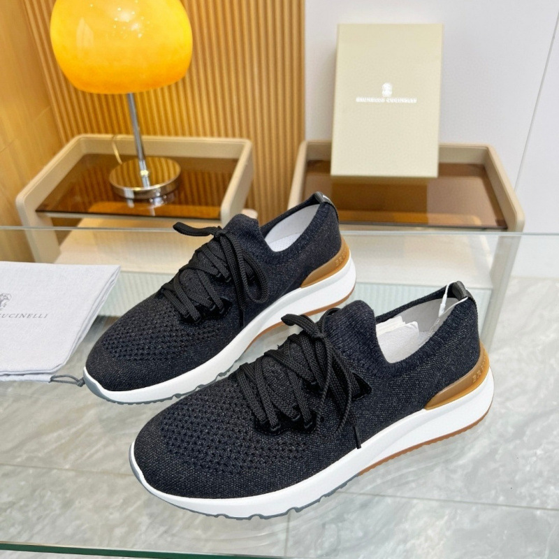 新款Brunello Cucinelli(BC)2025秋新男鞋饰带套穿针织休闲运动鞋|undefined