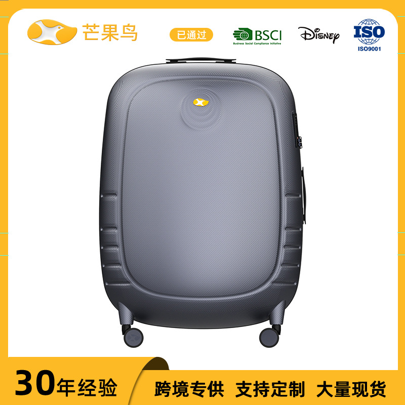 Vali nhựa PC bề mặt mờ chống xước 20 inch cabin chống va đập êm ái — Màu bạc