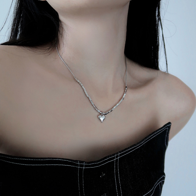 Simple Style Heart Shape Alloy Copper Necklace 1 Piece