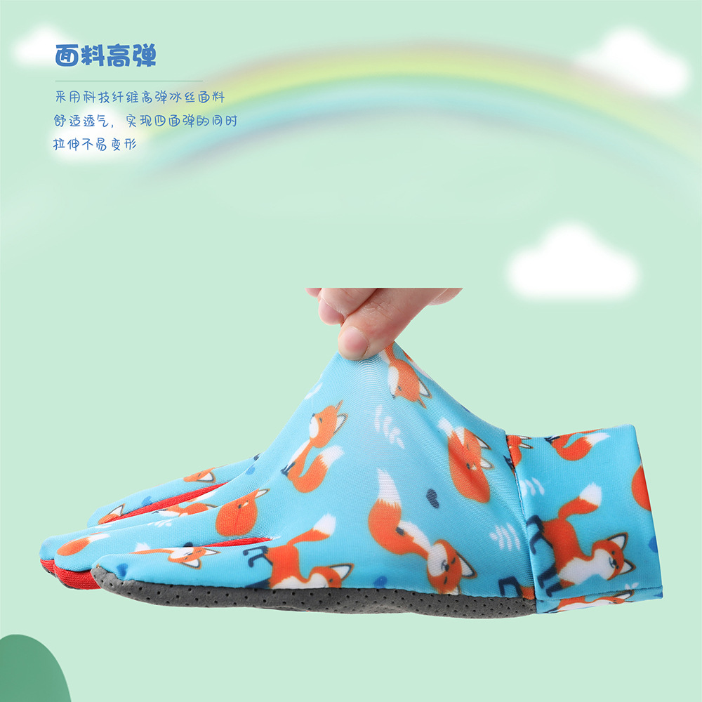 Guantes de equitación para niños dedo largo Delgado verano protección solar niños dibujos animados patinaje sobre ruedas coche deportivo niños y niñas guantes