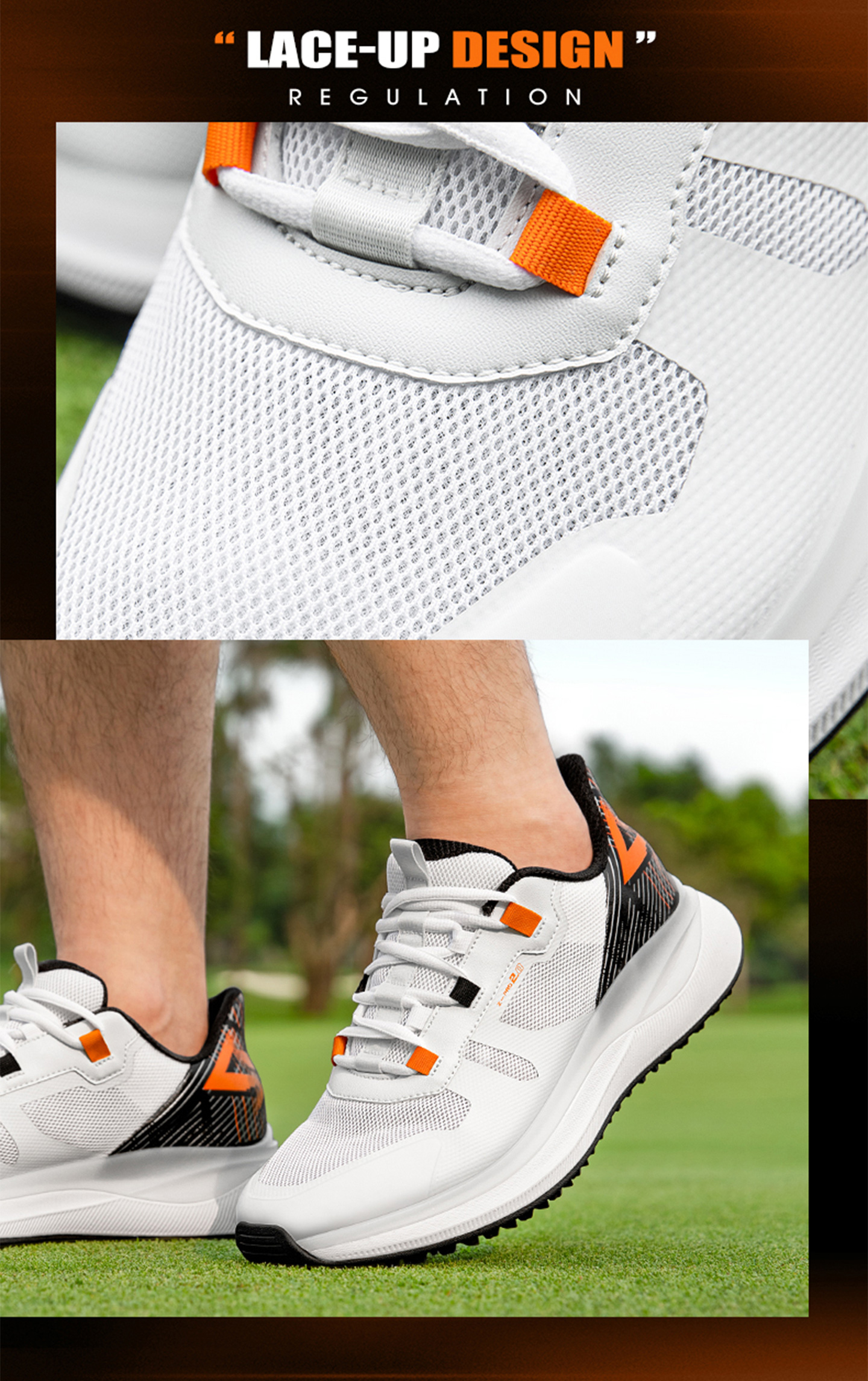 Giày golf nam PGM đế EVA đàn hồi cao, đinh chống trượt, thoáng khí — XZ461-Phong Mang Trắng [Đế giữa EVA đàn hồi cao/Đinh giày chống trượt bên bằng sáng chế/Mặt giày thoáng khí tản nhiệt] XZ461 chi tiết 12
