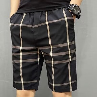 Pantaloncini da spiaggia da uomo leggeri e ad asciugatura rapida con tasche, pantaloncini sportivi casual da corsa e da bagno per l'estate e gli sport all'aria aperta._voghion.com