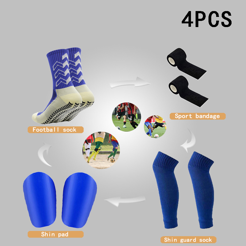 Football sports equipment set: football socks, sports leg sleeves, mini shin guards, elastic bandages, exclusively for cross-border sales