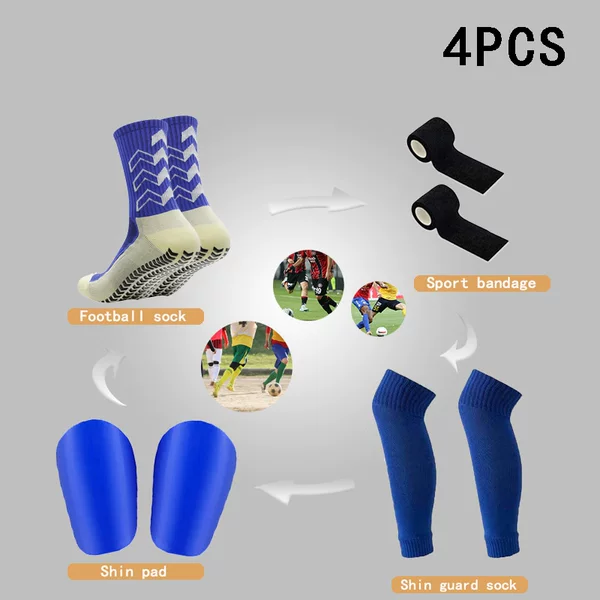 Football sports equipment set: football socks, sports leg sleeves, mini shin guards, elastic bandages, exclusively for cross-border sales