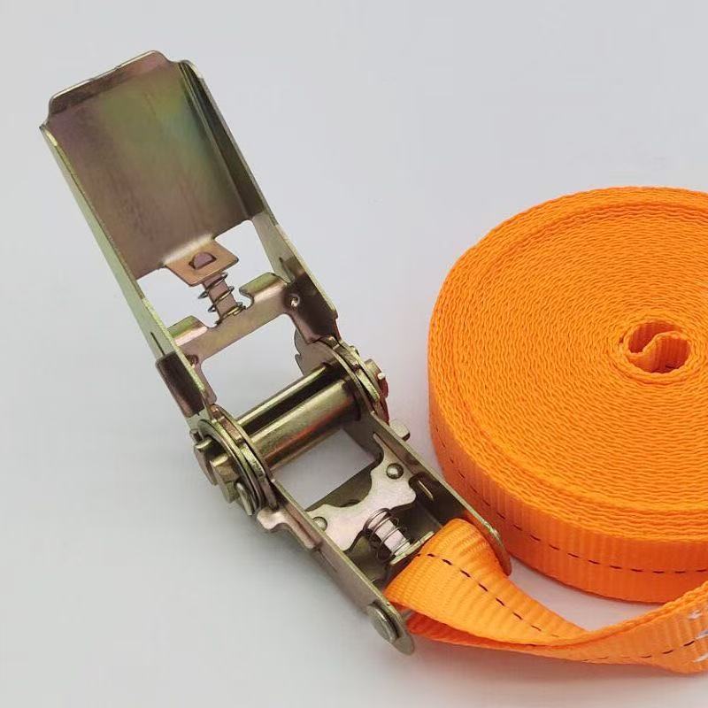 Cross-Border 25mm Small Ratchet Tensioner Polyester Strap Truck Binding Strap Luggage Motorcycle Binding Device Rope Tightener