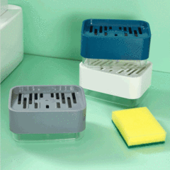 Soap Pressurized Dispenser Automatic Liquid Adder Sponge Cleaning Dish Soap Kitchen Gadget