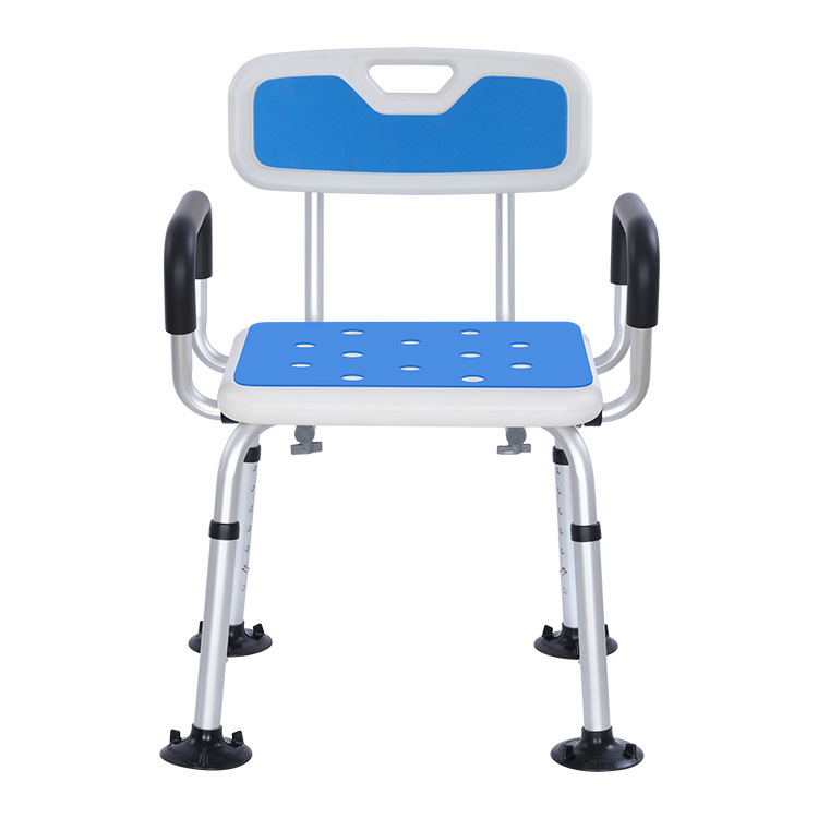 Ancianos mujeres embarazadas baño silla plegable silla ergonómica silla de ducha estable de aleación de aluminio silla de baño
