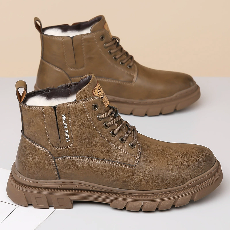 Martens, демисезонные флисовые теплые ботинки, модные ботинки, 2024 года, оптом