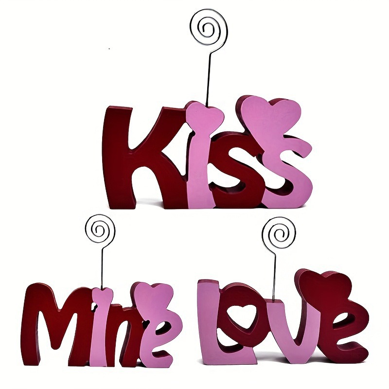 Decoración de la sala de estar muebles decoración alfabética escritorio artesanía de madera decoración de boda