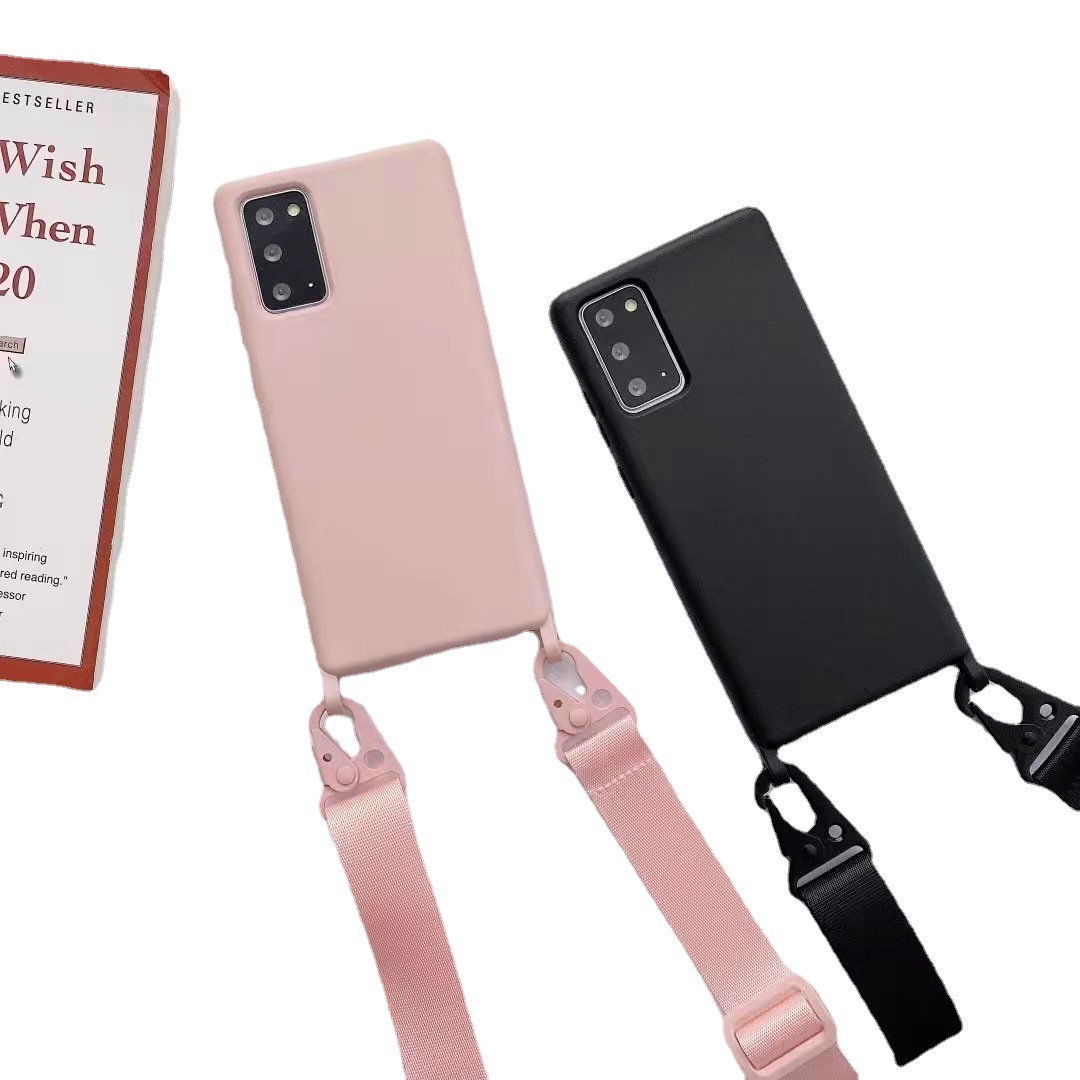 Silicone Crossbody Phone Case With Hanging Cord For Samsung_voghion.com