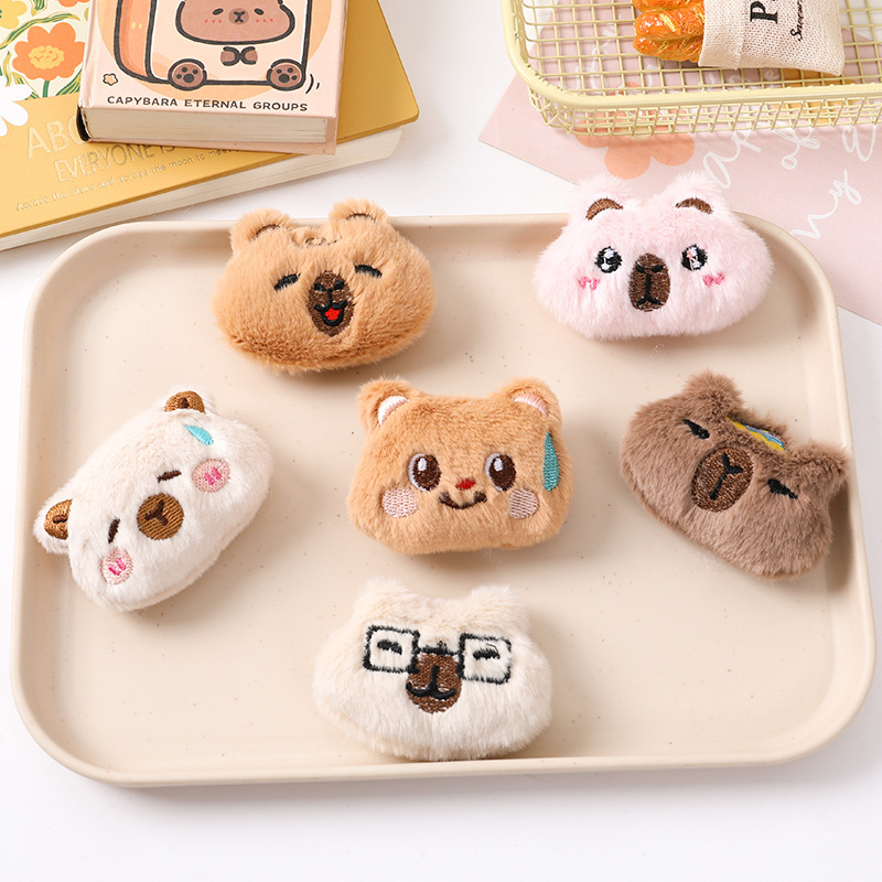 Cartoon Plush Sweat Capibala Doll Bear Brooch DIY Hair Accessories Slippers Socks Accessories Clothing Accessories Cartoon Plush Sweat Capibala Doll Bear Brooch DIY Hair Accessories Slippers Socks Accessories Clothing Accessories