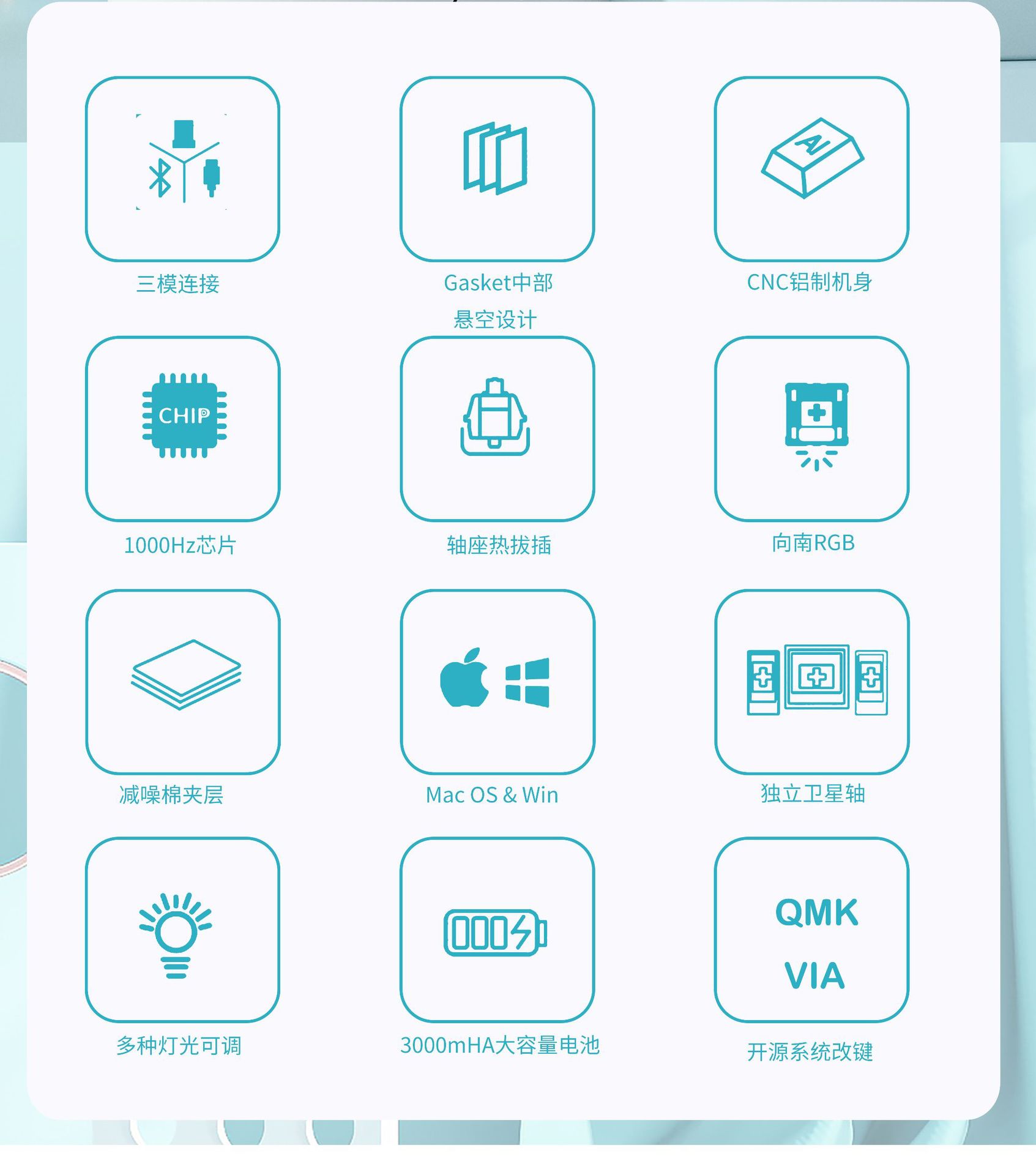 Zuya LMK81 tres modelos personalizados DIY Kit de Teclado mecánico con perilla aluminio Tuo RGB soporte de retroiluminación