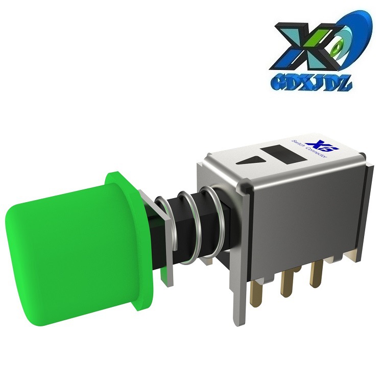 琴键开关侧按2P2T  六脚轻触开关无声常开 常闭 侧按自锁开关6脚
