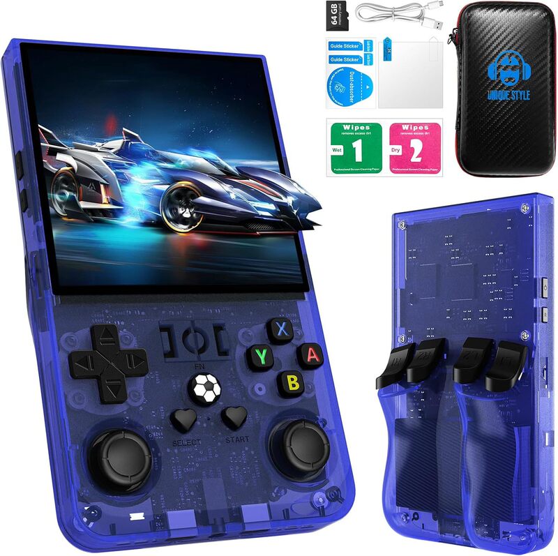 オリジナル正規品越境R36MAXオープンソース携帯ゲーム機 4.0inch 大画面機レトロPSPゲーム機|undefined