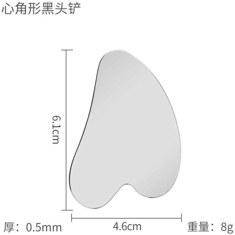 ステンレスクレーパーハート型スクレーパー顔ファンデーションシャベル化粧師ベースメイクシェービング顔パレットパレットバー|undefined