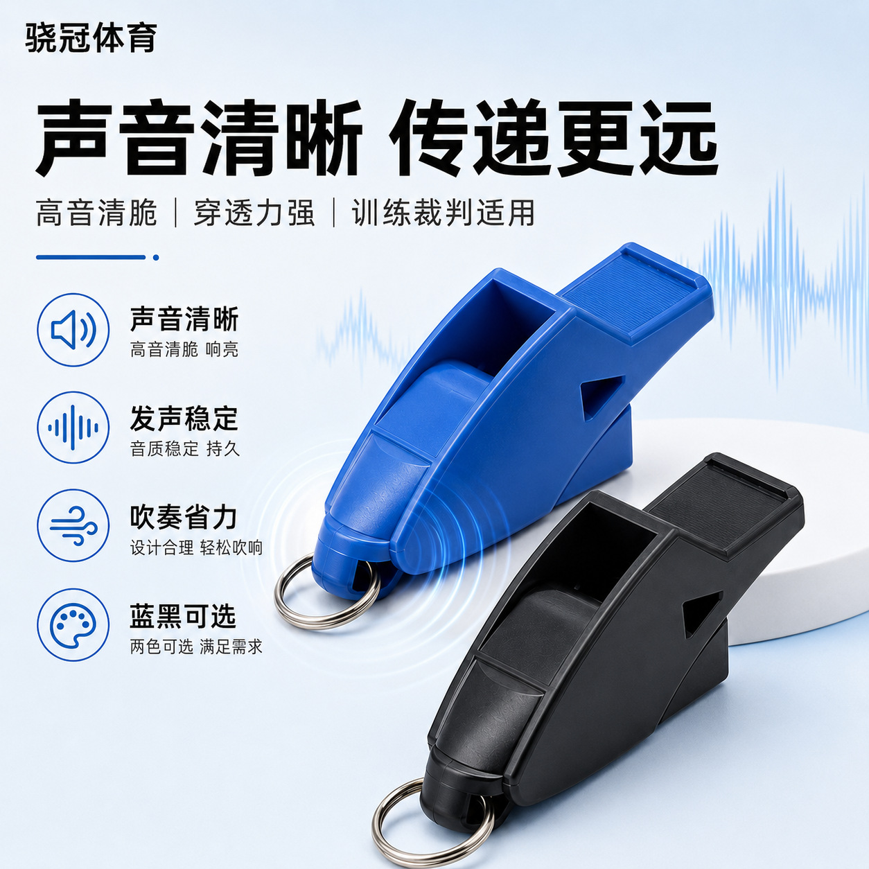 Cross-border ABS pressure-resistant whistle for referee training and command, outdoor climbing survival, cheering, high-decibel plastic whistle