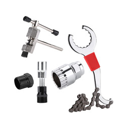 Multifunction Integrated Axle Flywheel Fixed Wrench / Tail Hook Wrench Three-in-One / Bicycle Maintenance Tool Set