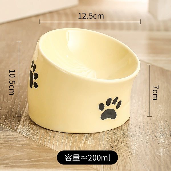 Yellow cat rice bowl [anti-black chin]-