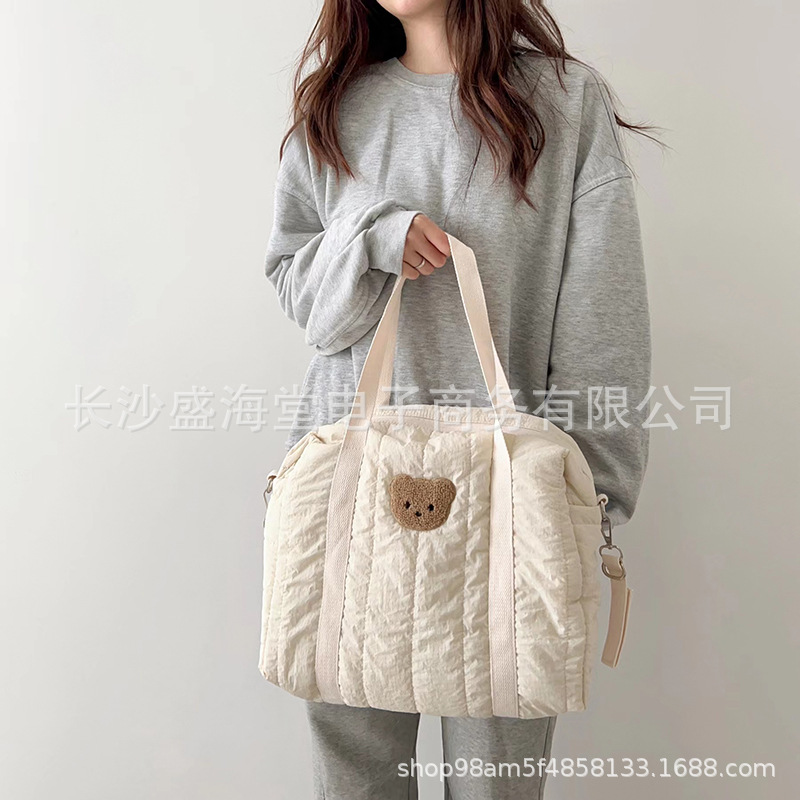 Ins Portable Outing Satchel Shoulder Mother and Baby Bag Baby Bag Mommy Bag Satchel Lightweight Storage Outing Bag