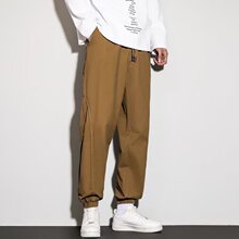跨境薄款男士百搭宽松工装休闲裤2026潮束脚小脚裤百搭ins港风潮